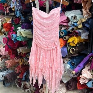 Bubblegum pink lace dress